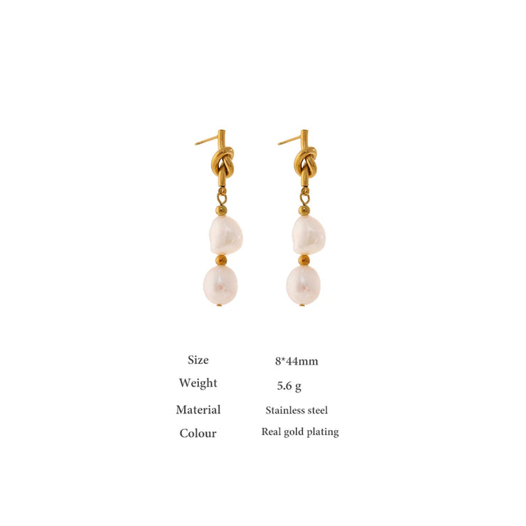 Natural Pearl Drop Earrings