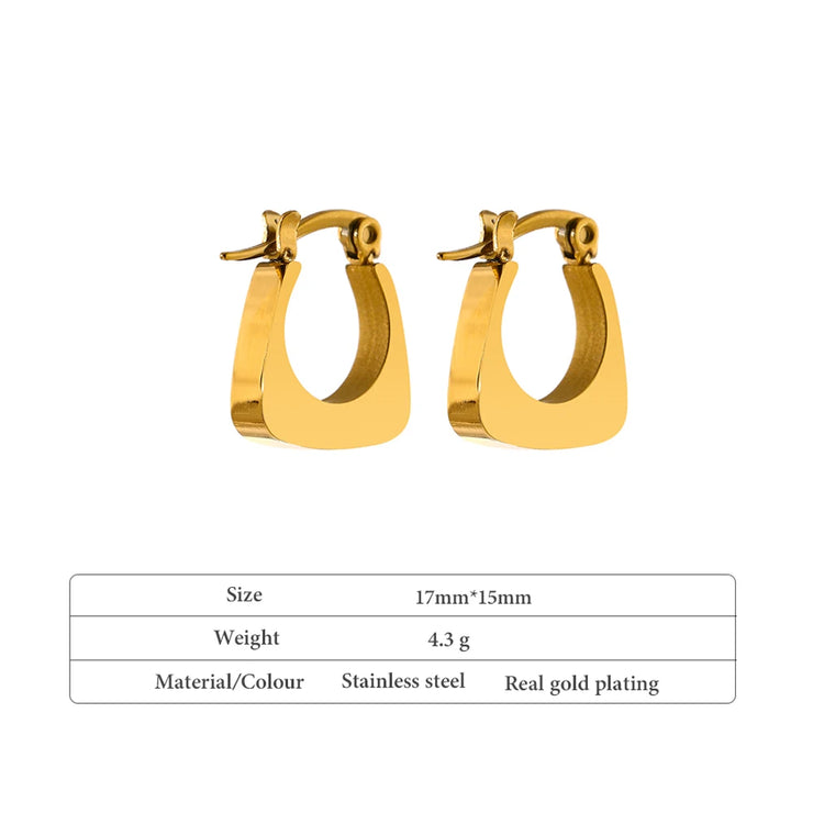 Square Geometric Hoop Earrings