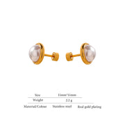 Imitation Pearl Screw-Back Studs