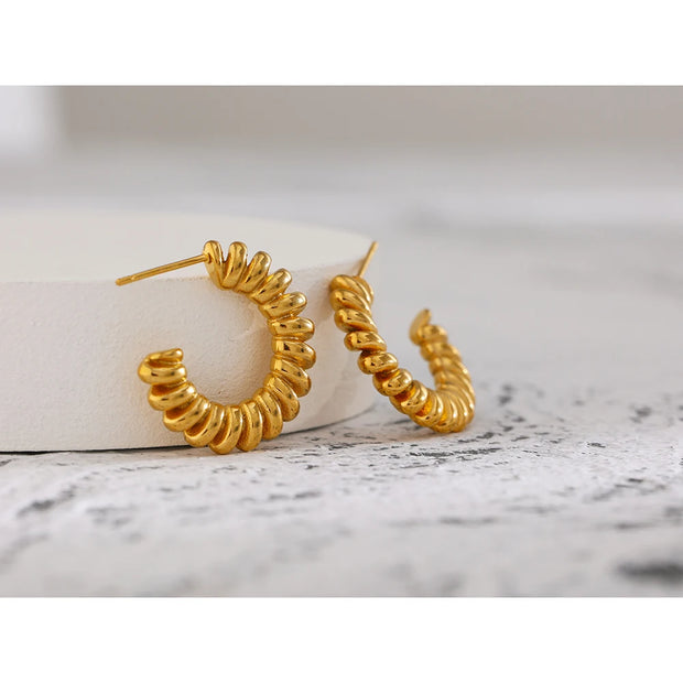 Twist Stud Geometric Earrings