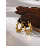 Geometric Gold Stud Earrings