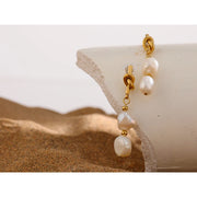 Natural Pearl Drop Earrings