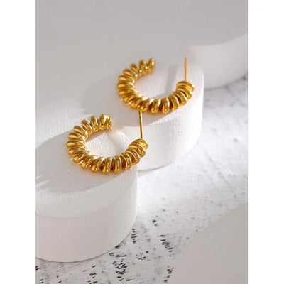 Twist Stud Geometric Earrings