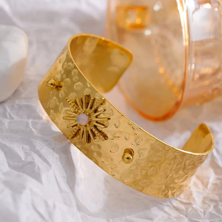 Celestial Resin Cuff Bracelet