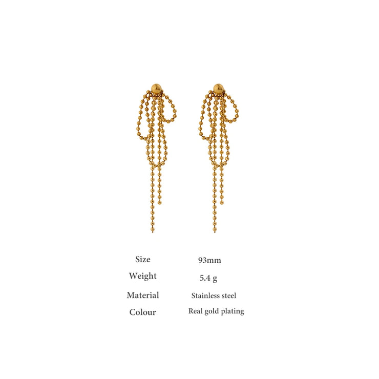 Bead Tassel Earrings