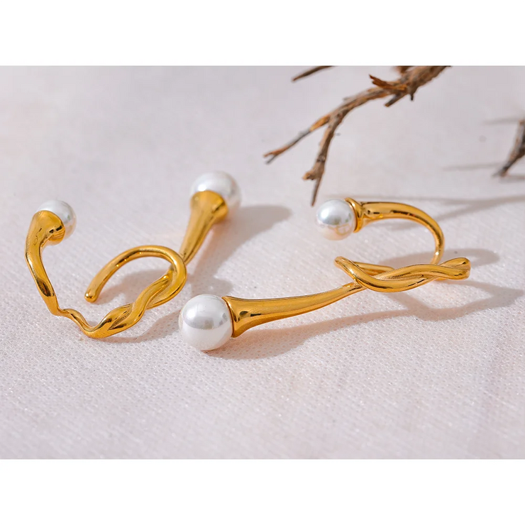 Imitation Pearls Ear Bone Earrings