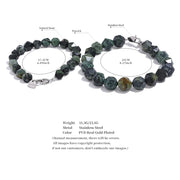 Malachite Stone Bead Bracelet