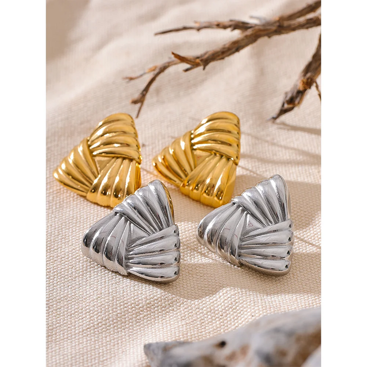 Triangle Texture Earrings