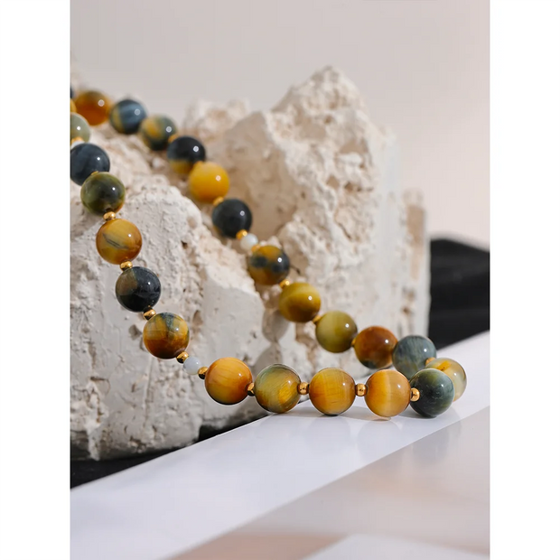 Tiger Stone Beads Necklace