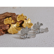 Ginkgo Leaf Drop Earrings