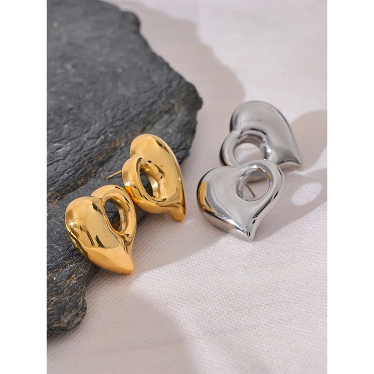 316L Heart Studs