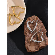 Removable Heart Hoop Earrings