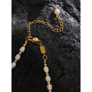 Gold Pearl Bead Necklace