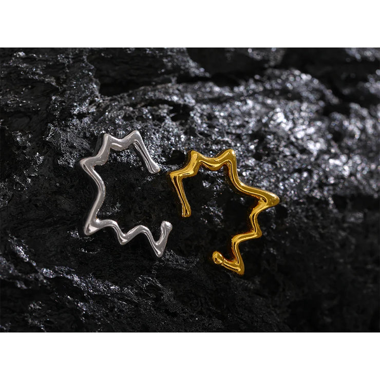 Stylish Sterling Silver Star Ear Cuff