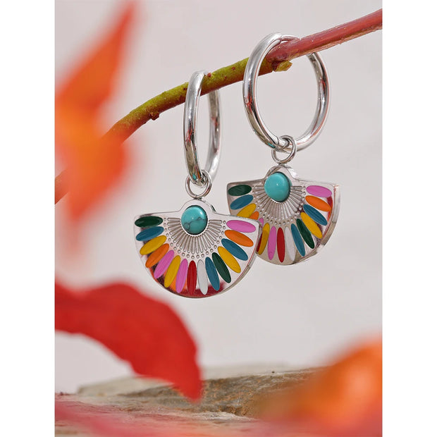 Y2K Rainbow Fan Earrings