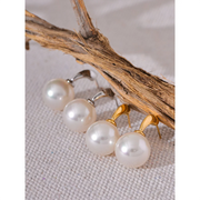 Imitation Pearls Geometric Earrings