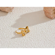 Gold Bow Knot CZ Ring