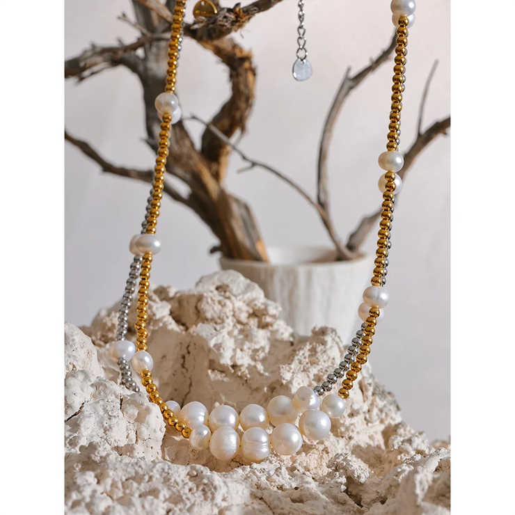 Beads Pearl Chain Necklace