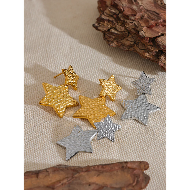 Pentagram Star Dangle Earrings