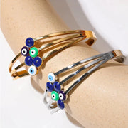 Blue Enamel Eye Bracelet