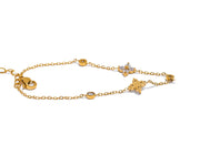 Delicate Cubic Zirconia Flower Bracelet