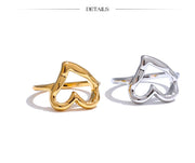 Heart Love Hollow Adjustable Ring