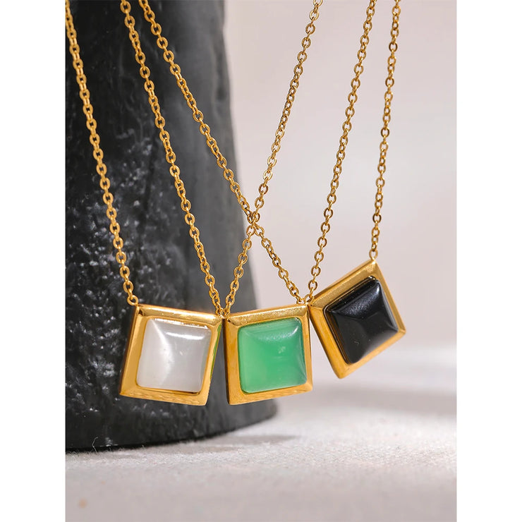 Agate Square Necklace