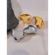 Smooth Heart Studs