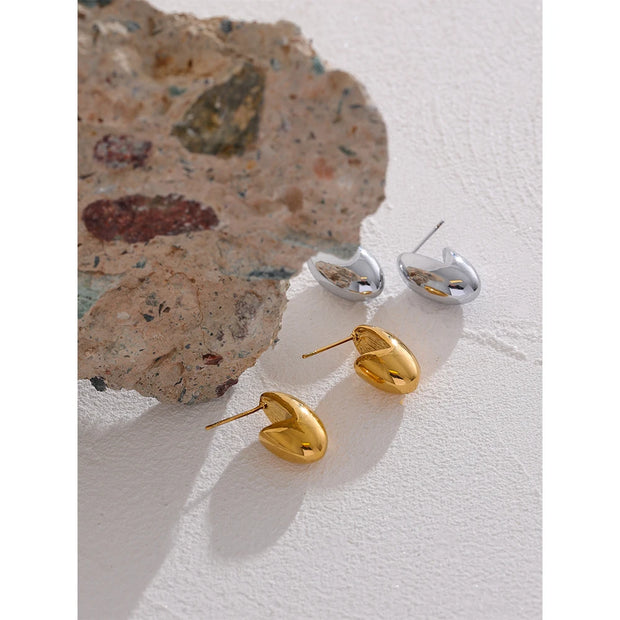 Minimalist Gold & Silver Stud Earrings