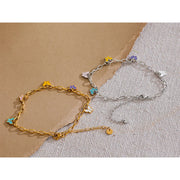 Enamel Butterfly Anklet