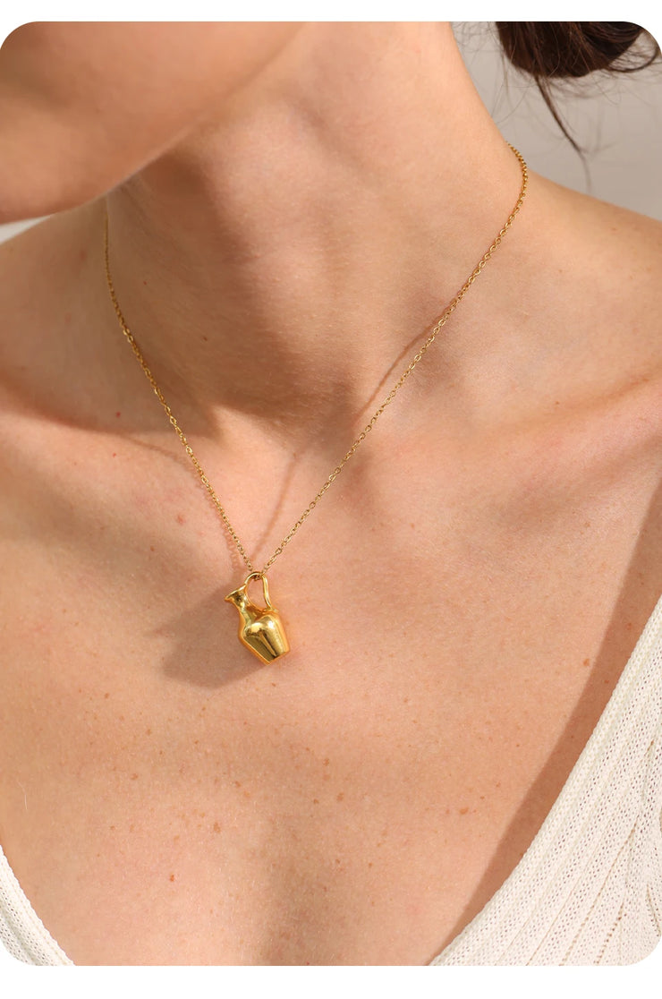 Vase Kettle Charm Necklace