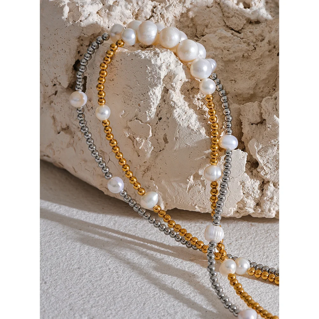 Beads Pearl Chain Necklace