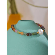 Tourmaline & Pearl Bead Bracelet