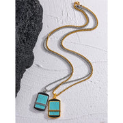 Vintage Turquoise Pendant Necklace