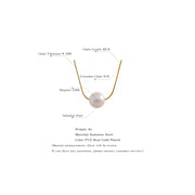 Korean Pearl & Stainless Steel Necklace