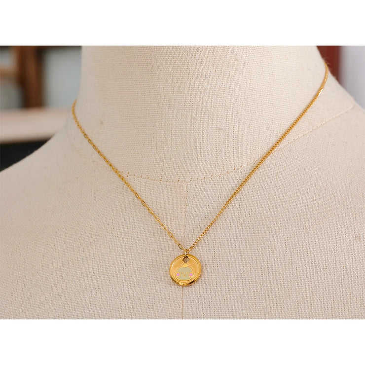 Yellow Duck Pendant Necklace