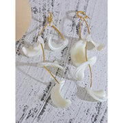 14K Gold Shell Dangle Earrings