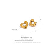 Heart Hollow Stud Earrings