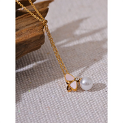 Butterfly Pearl Pendant Necklace