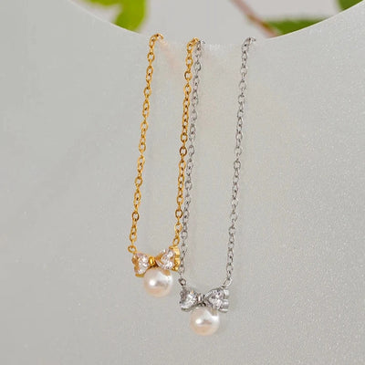 Bling Bow Knot Collar Necklace