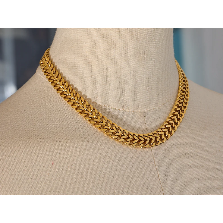 Wide Cuban Chain Necklace