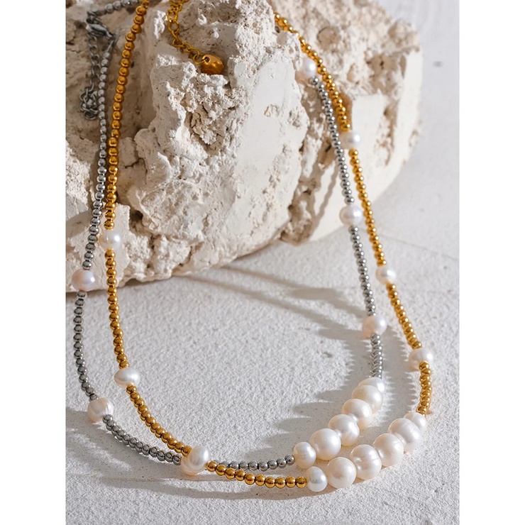 Beads Pearl Chain Necklace