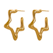 Gold Star Earrings