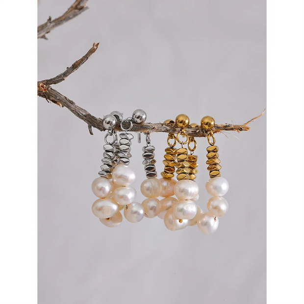 Freshwater Pearl Hoops