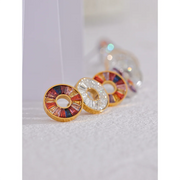 Rainbow Zircon Stud Earrings