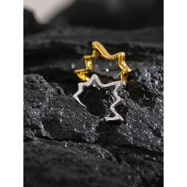 Stylish Sterling Silver Star Ear Cuff