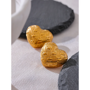 Vintage Heart Stud Earrings