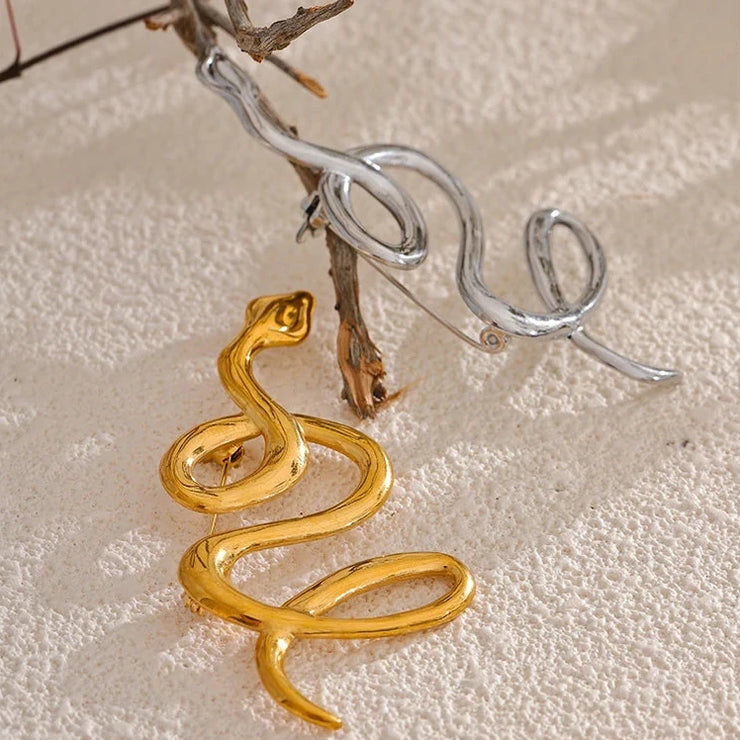 Irregular Snake Brooch