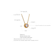 Twinkle Cubic Zirconia Smiling Face Pendant Necklace