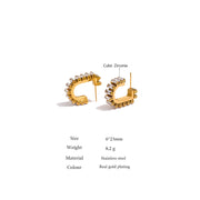 316L Zirconia Geometric Earrings